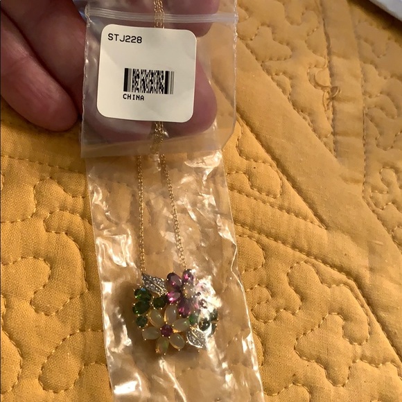 NWT garnet, diopside, topaz 5.41CTW pendant - Picture 6 of 6